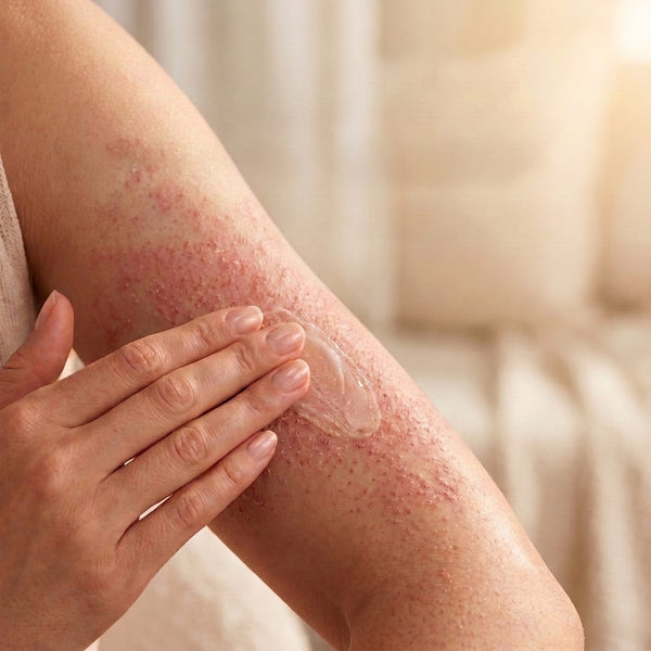 Lotion massaged into dry arm